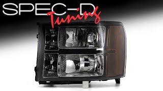 SPECDTUNING DEMO VIDEO: 2010-2014 GMC SIERRA HEADLIGHTS