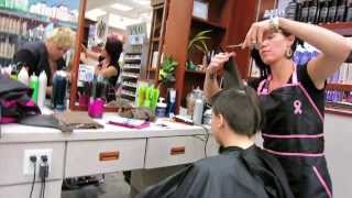 Haircut On Two Girls Long To Pixie Cut  Press Like Or Comment