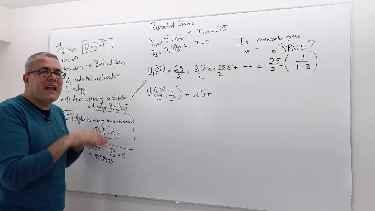 (AGT3E11) [Game Theory] Infinitely Repeated Bertrand Competition: Collusion and Monopoly Pricing