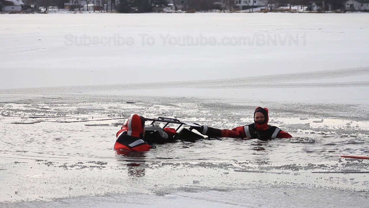 Recovery from dangerous thin ice on Rice Lake, WI - 12/30/2018