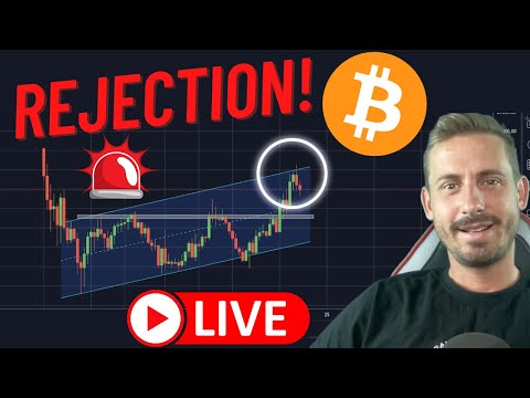🚨REJECTION FOR BITCOIN! WHAT NOW? (Live Analysis)
