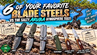 6 Popular Knife Steels vs Caribbean Saltwater |  The Winner Surprised Me!
