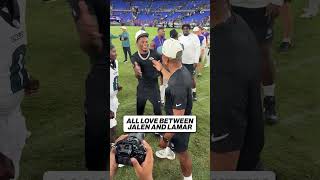 Jalen Hurts and Lamar Jackson shared a moment of respect after the game 🤝 #NFL
