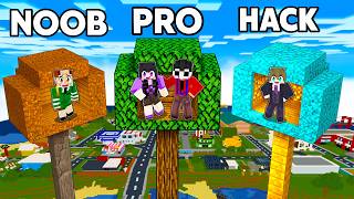 Minecraft TREE HOUSE NOOB vs PRO vs HACKER...