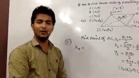 How to Find fourth Vertex Of Parallelogram ?