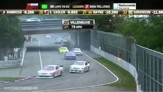 2011 Montreal - Nationwide Series Restart Jacques Villeneuve and Marcos Ambros Mishap