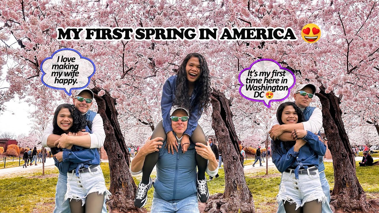 CHERRY BLOSSOMS FESTIVAL IN WASHINGTON DC 😍 FIL-AM COUPLE LIFE IN AMERICA 🇺🇸