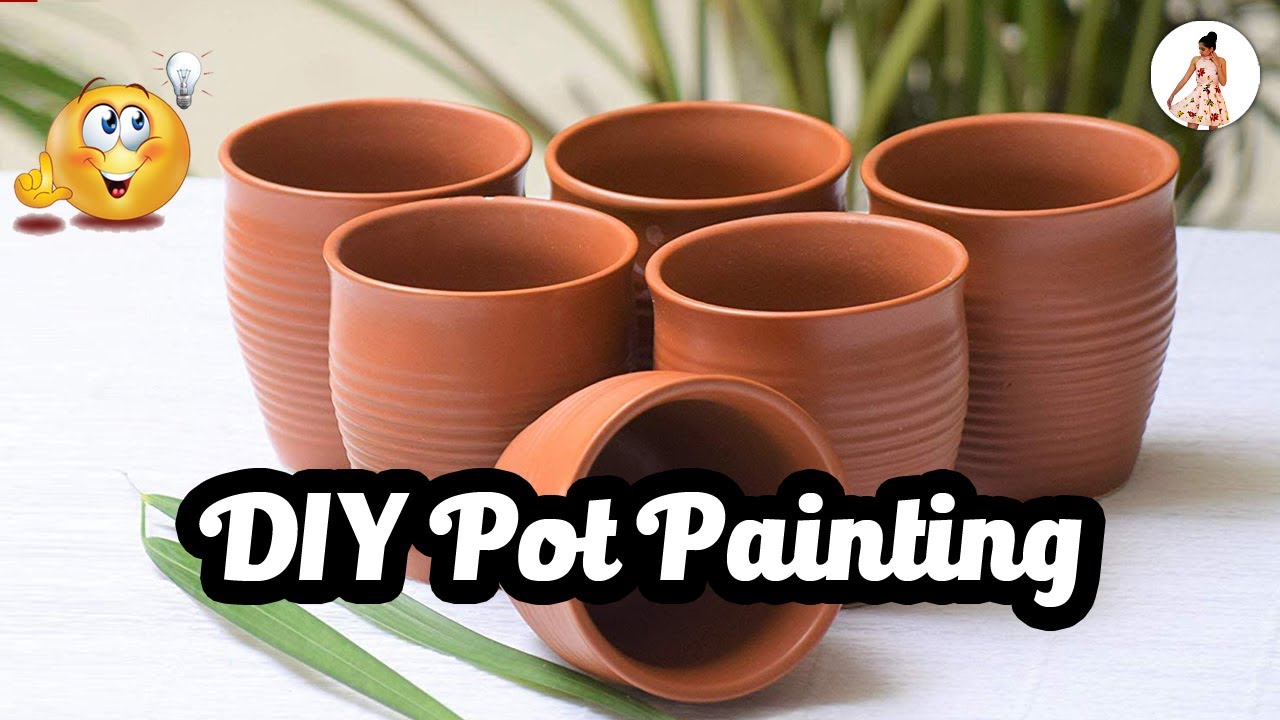 How To Do Easy pot painting at Home with easy Steps DIY Pot painting