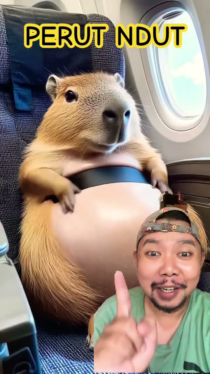 PERUT NDUT SUSAH PAKE SABUK PENGAMAN!!!?? #cute #capybara #comedykocak #shortsfeed #funny
