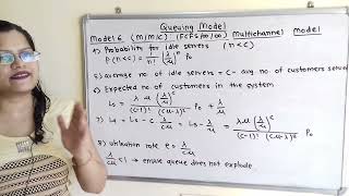 ( M/M/c ):( FCFS/ ∞/∞)   Theory + Problem 10 on Queuing Model 6/  Multi channel queuing model