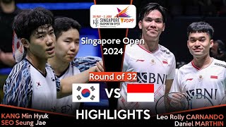 KANG Min Hyuk /SEO Seung Jae vs Leo Rolly CARNANDO /Daniel MARTHIN | Singapore Badminton Open 2024
