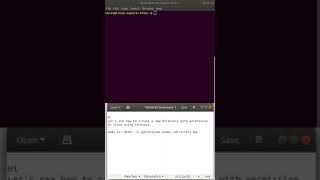 How to create new directory with permission in Linux using terminal | #shorts #short