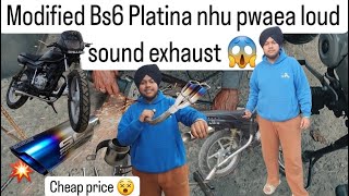 Modified Bs6 Platina nhu pwaea loud sound exhaust 😱🥵