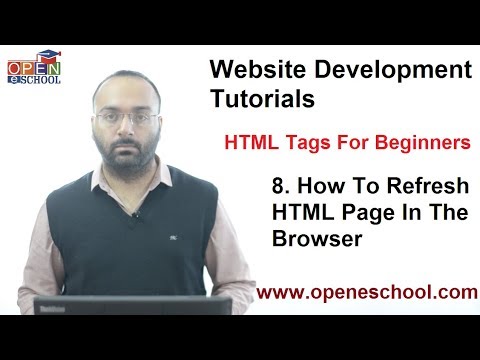 HTML Tags For Beginners (HTML Tutorials) - Tutorial 8 - How to refresh HTML page ?