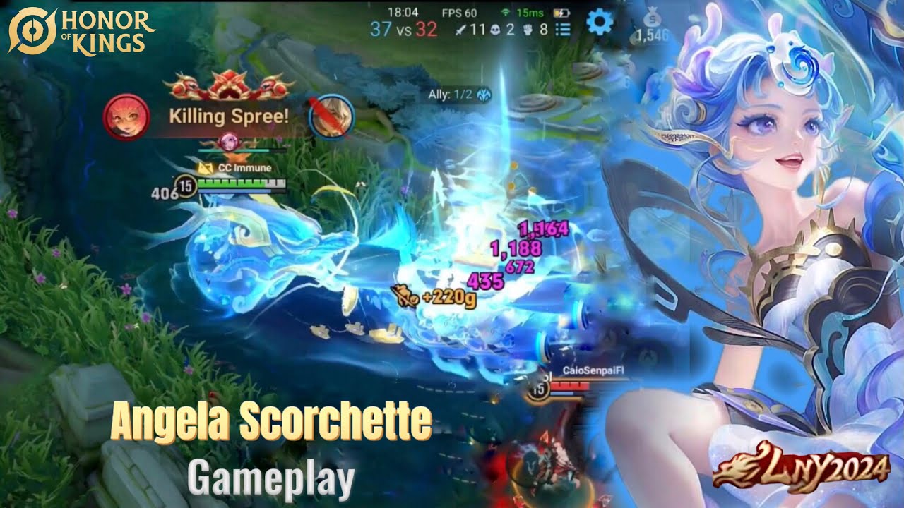 HOK: BEST MIDLAND ANGELA SCORCHETTE SKIN DRAGON OF VOYUGES | HONOR OF KING MVP GAMEPLAY🔥