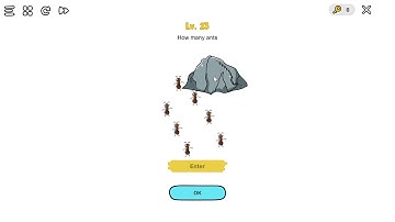brain out level 23  | how many ants are ther brain out