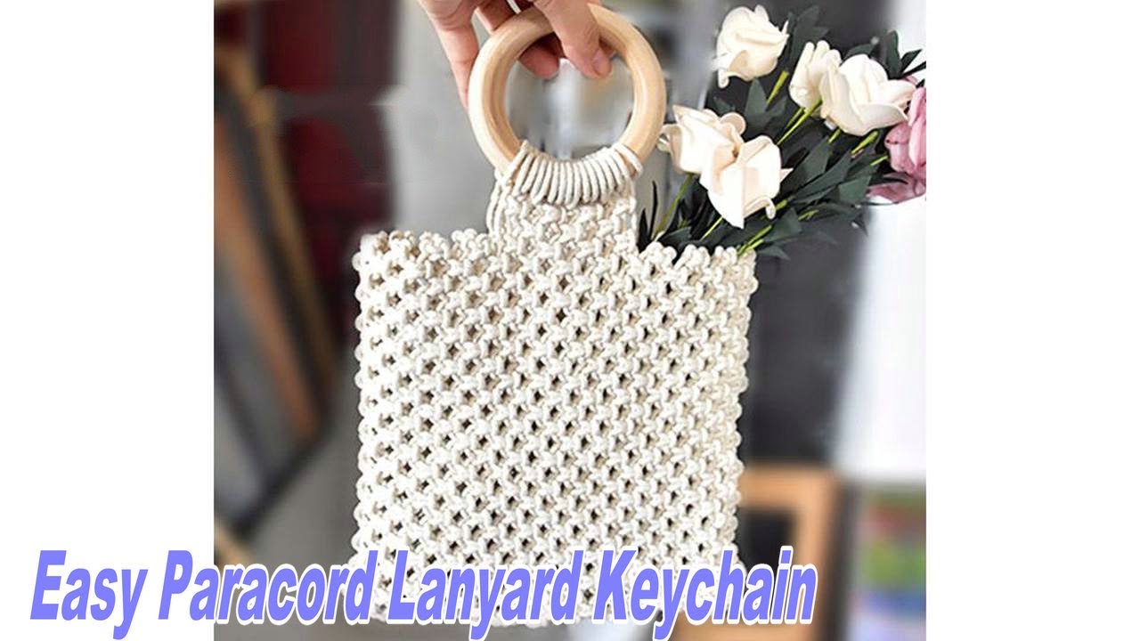 DIY Macrame Bag with Round Wooden Handles Tutorial - YouTube