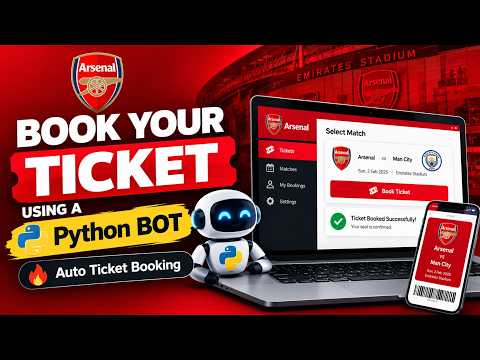 Book Your Ticket using a Python BOT | 🔥 Auto Ticket Booking