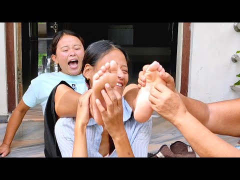 Feet Tickling Challenge 😂 Gudgudi /  Funniest Reaction / Laugh Tharepy / Funny Video / Fun