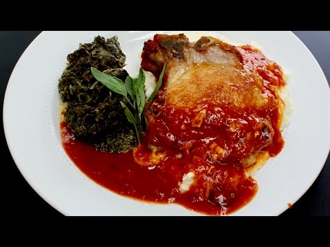 Fontina Cheese Stuffed Pork Chops in Sauce with Michael's Home Cooking
