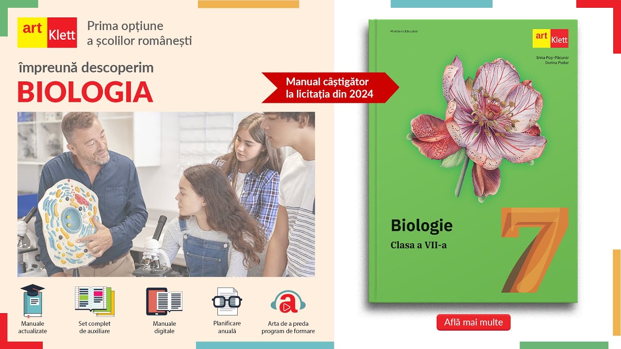 Clasa a VII-a. Biologie. Editura Art Klett - YouTube