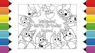 Bluey & Friends Coloring Pages | Bluey, Bingo, Chilli, Bandit, Coco, Socks, Snickers, Muffin & Honey