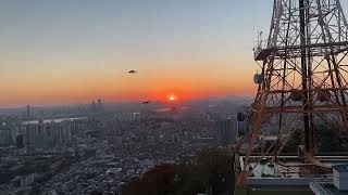 Travel - Timelapse - Sunset from Namsan Tower Observation Deck - South Korea Trip