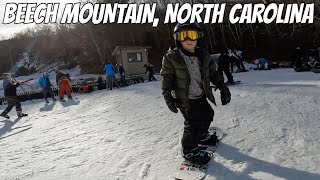 Snowboarding Beech Mountain, North Carolina during Christmas break!