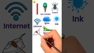 I alphabet words with pictures | alphabet words | Words start with I #alphabet #shorts #english