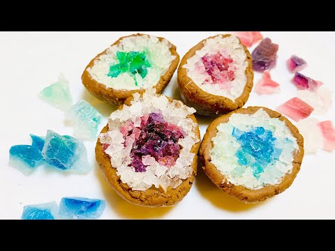 【ASMRお菓子】鉱石クッキー?を作る【ジオードクッキー/Geode Cookie】