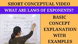 WHAT ARE LAWS OF EXPONENTS? || Basic Concept with Examples