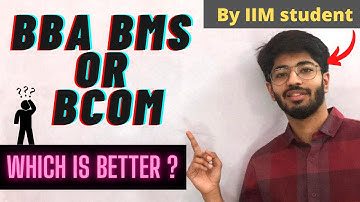 BBA, BMS or Bcom which is better? | Honest answer | College or course ? | Bhavya Taneja