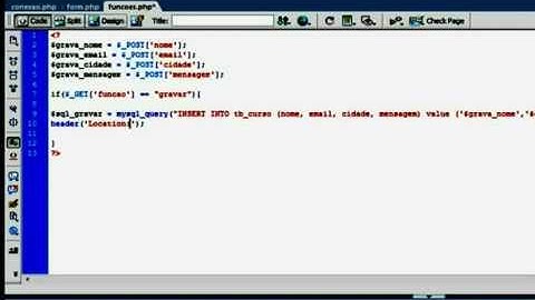 curso Básico de php/MySQL aula 2 Inserindo dados na tabela com php Part.2
