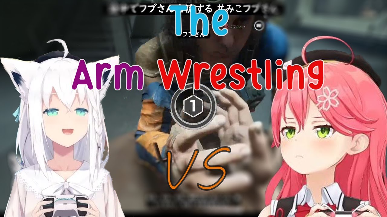 Miko vs Fubuki,The Arm Wrestling Fight, Some say This is The Best Content for This Game!!!