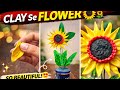 Clay Se Flower Banaya 🌻 | Easy DIY Craft Idea 😍#diy #craft #video #bestoutofwaste