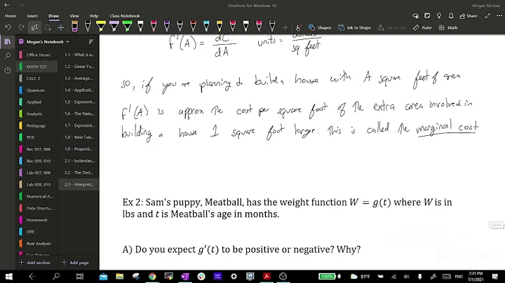 Section 2.3 - Interpretations of the Derivative