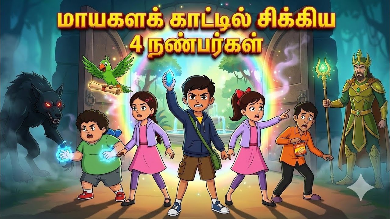 மாயகளக் காட்டில் சிக்கிய4நண்பர்கள்@Toonbox-735  #animatedstory #tamilkidsstory#cartoonforkids