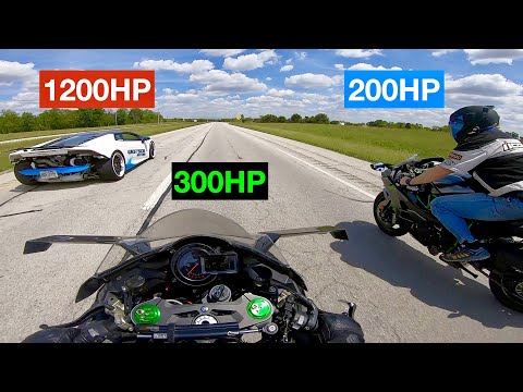 SAVAGE SHEEPY RACE 1200HP TWIN TURBO LAMBO VS 300HP H2(R) VS CARBON H2