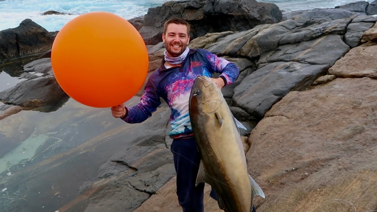 We used Helium and a GIANT balloon to catch this big fish 