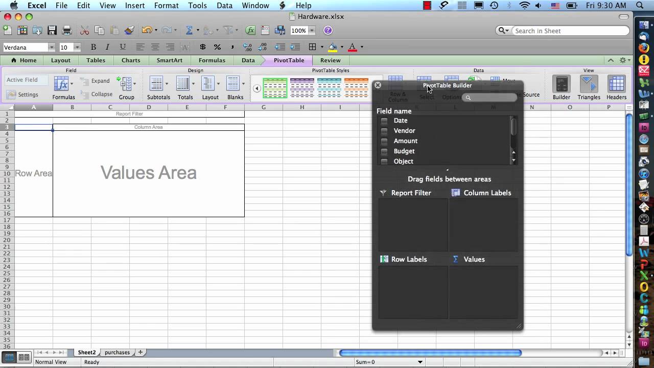 Excel Pivot Chart Mac