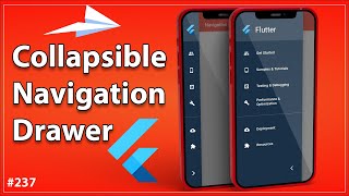 flutter tutorial - collapsible sidebar menu & navigation drawer