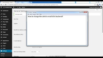 change the admin email address