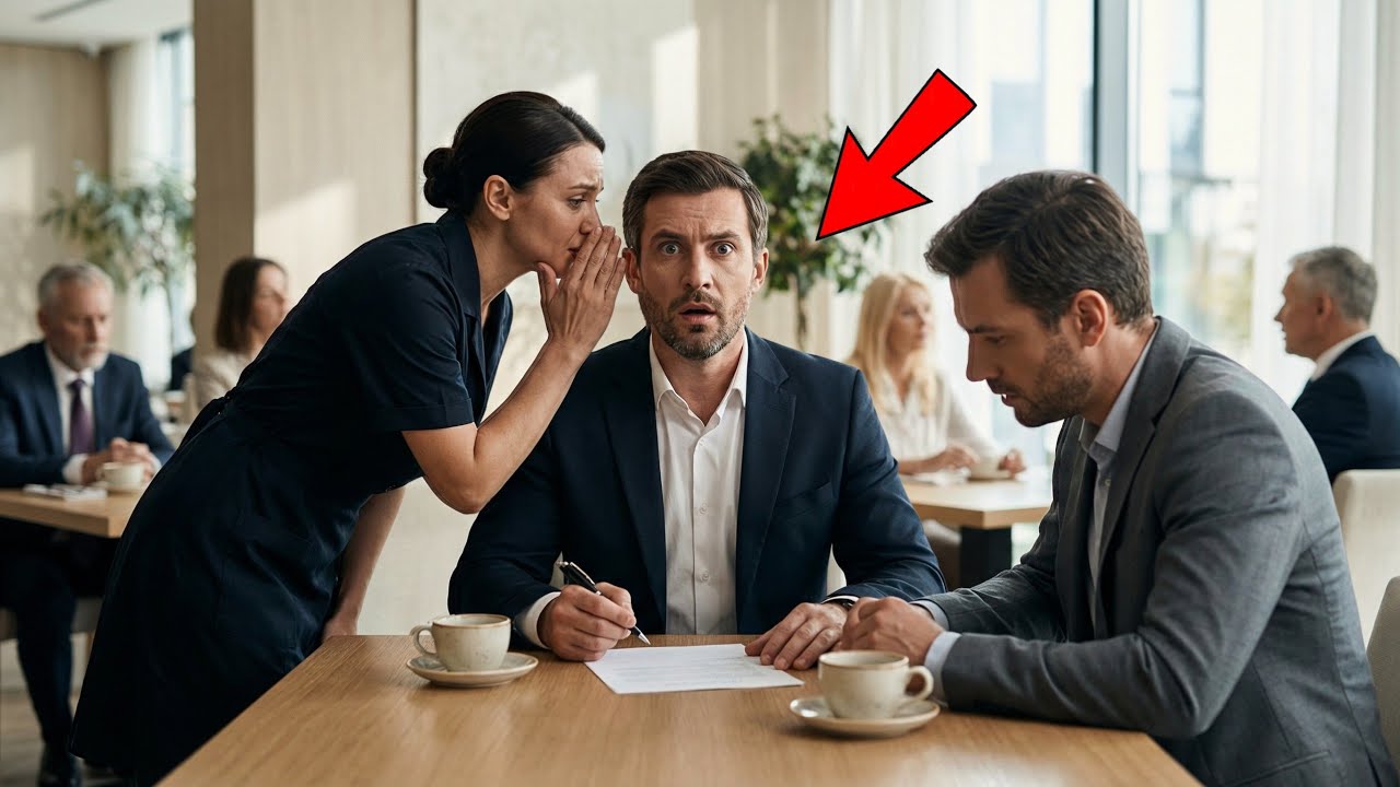 O MILIONÁRIO ESTAVA PRESTES A ASSINAR O CONTRATO DE MILHÕES... ATÉ A GARÇONETE SUSSURRAR A VERDADE 