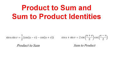 Product to Sum and Sum to Product Trig Identities with Examples