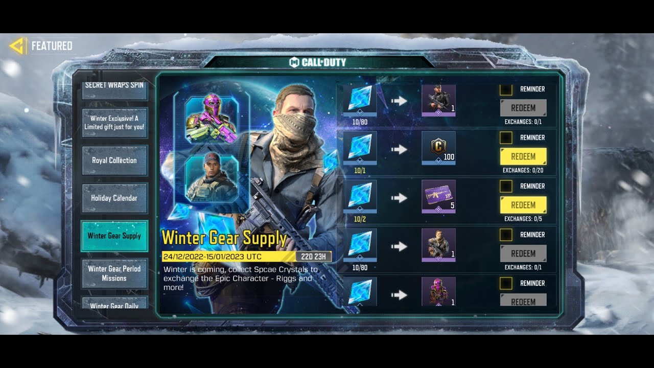 *New* WINTER GEAR & WINTER`S ARSENAL‼️ | Call of duty Mobile #codm # ...