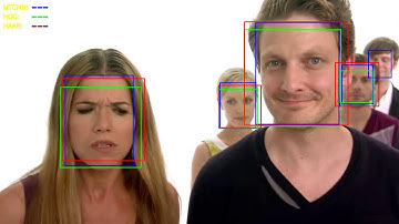 Comparison face detection methods MTCNN, HOG (dlib), HAAR (opencv)