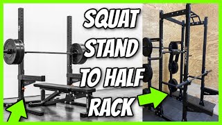 How To Convert a Squat Stand into a Power Rack (short ceiling)