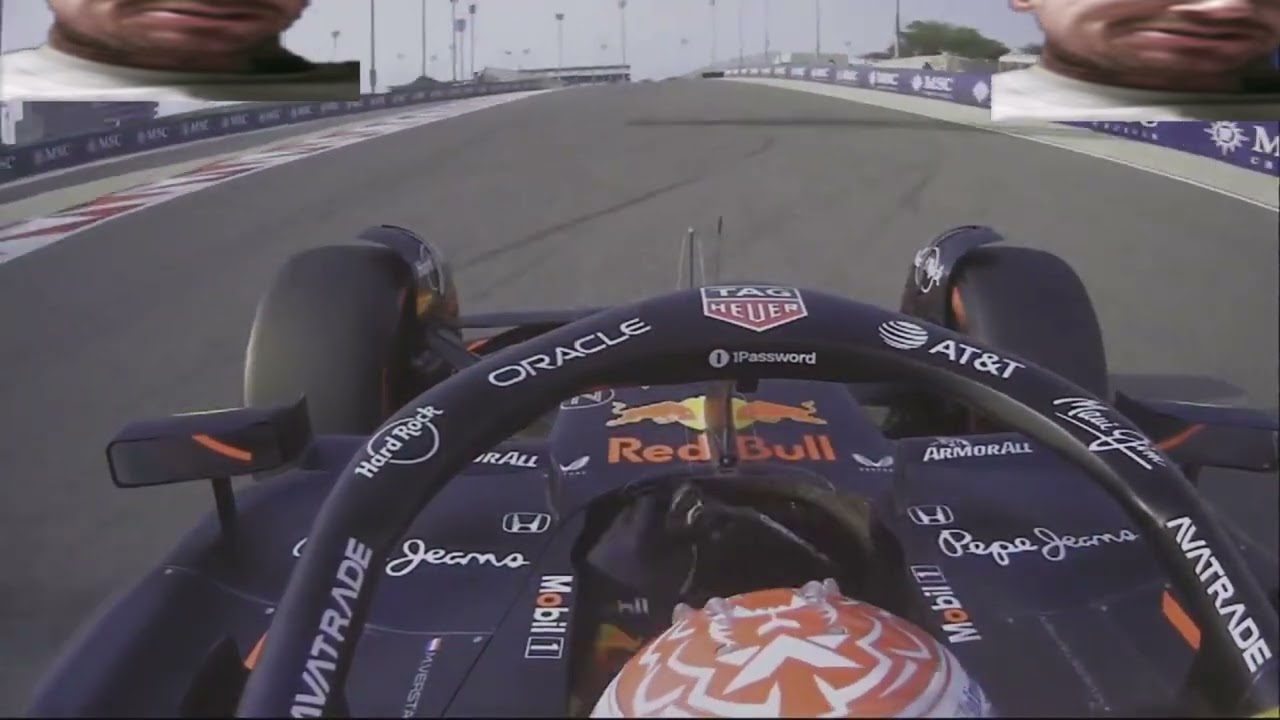 Max Verstappen RB21 Bahrain FP3 sliding