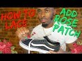 How to Lace Vans Oldskool and DIY Rose patch tutorial