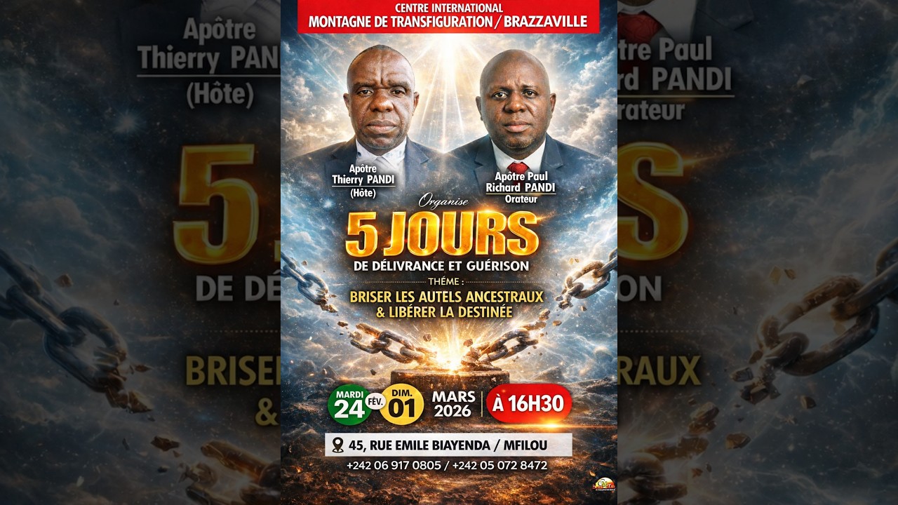 JOUR 5 : RENVERSEZ LES AUTELS ANCESTRAUX ET LIBÉREZ VOTRE DESTINÉE 🔥 AVEC L'APOTRE PANDI RICHARD